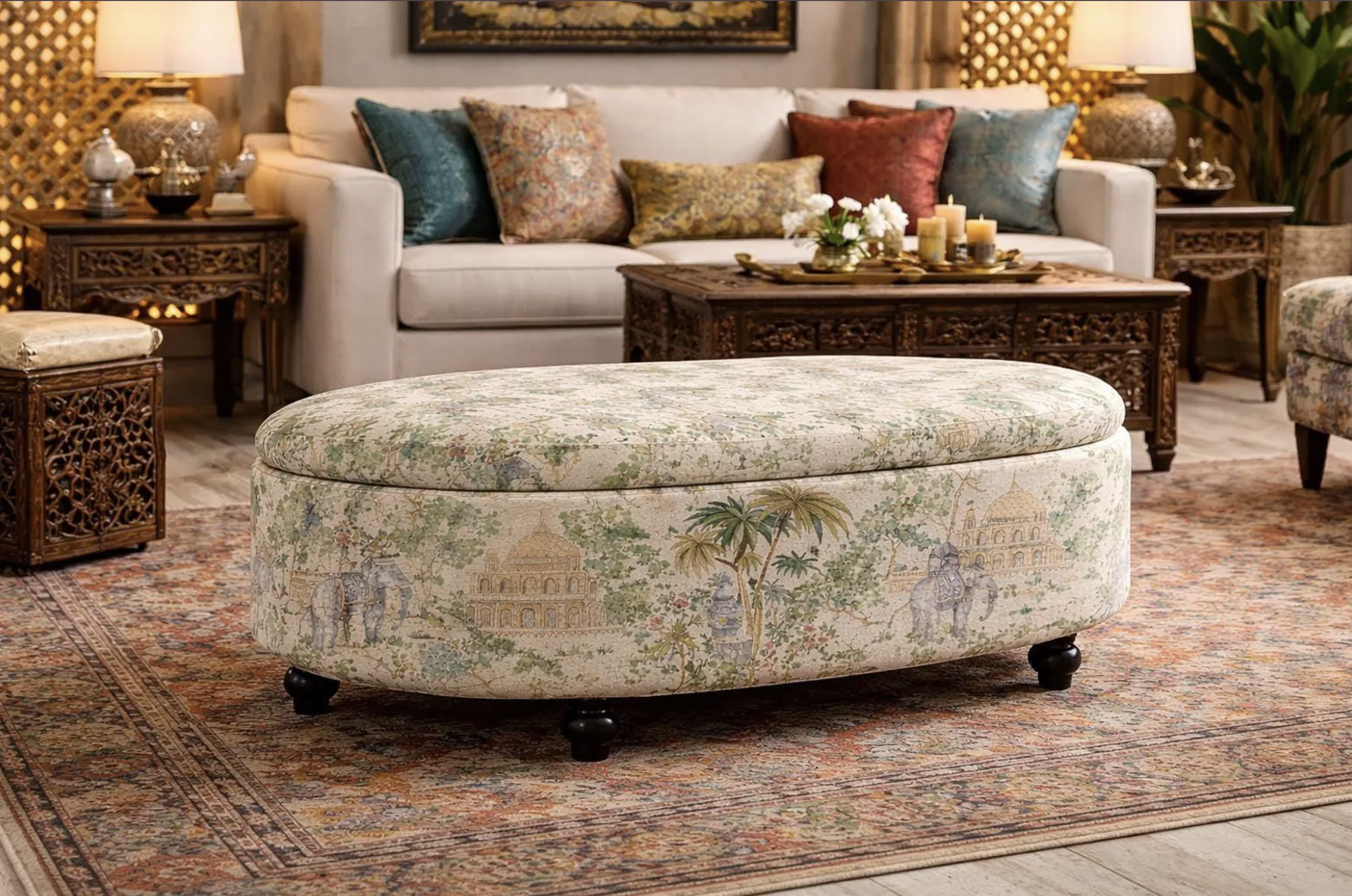 Oriental Palace Print Fabric