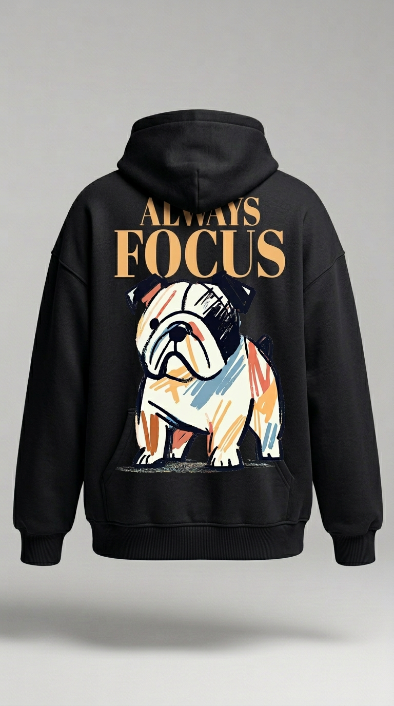 Hoodie Bulldog 'Always Focus'