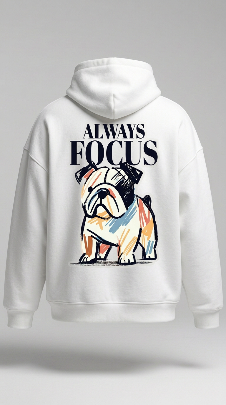 Hoodie Bulldog 'Always Focus'