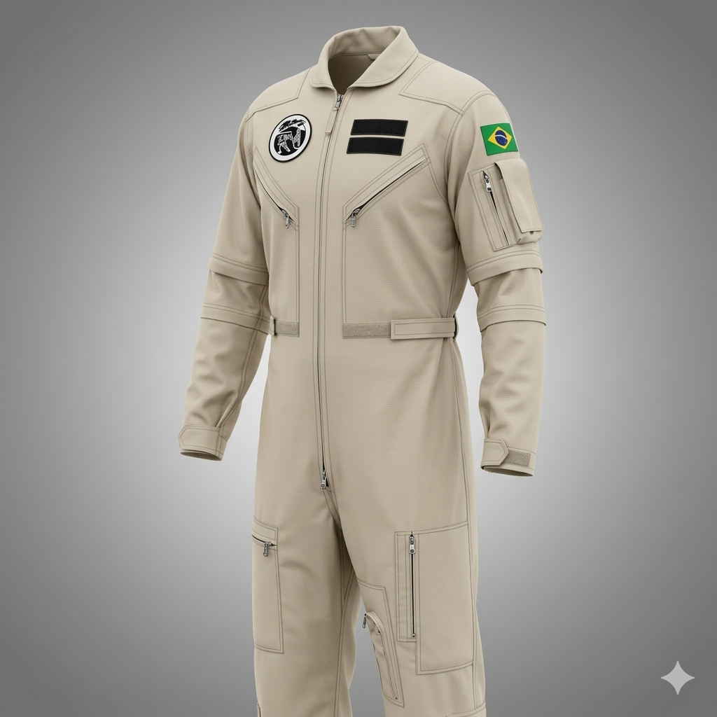 Macacão Técnico de Voo Branco Flytex