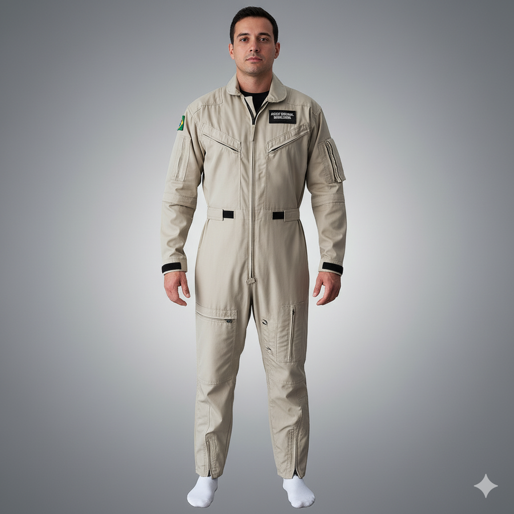 Macacão Técnico de Voo Branco Flytex