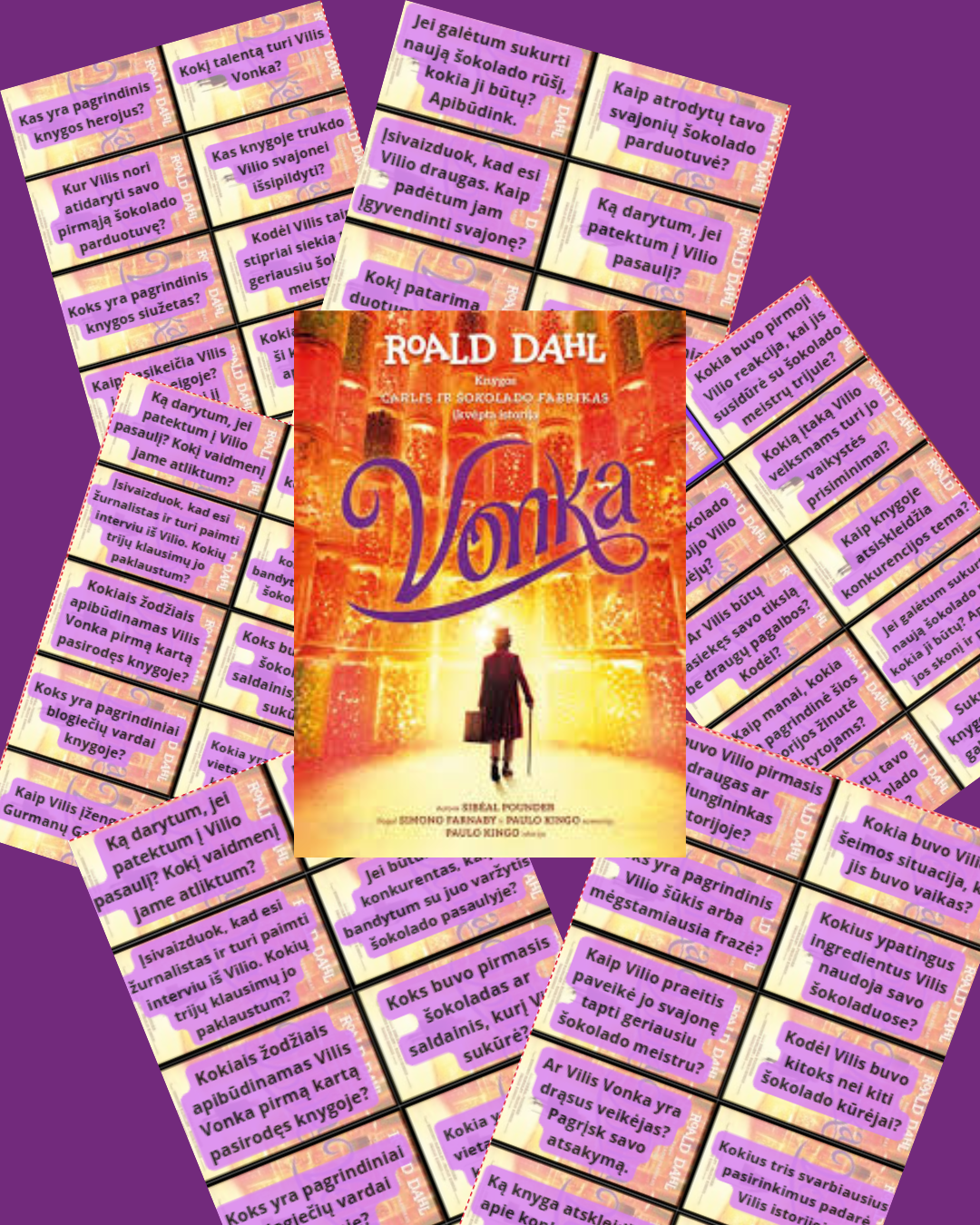 „Vonka“ – teksto suvokimo klausimų kortelės
