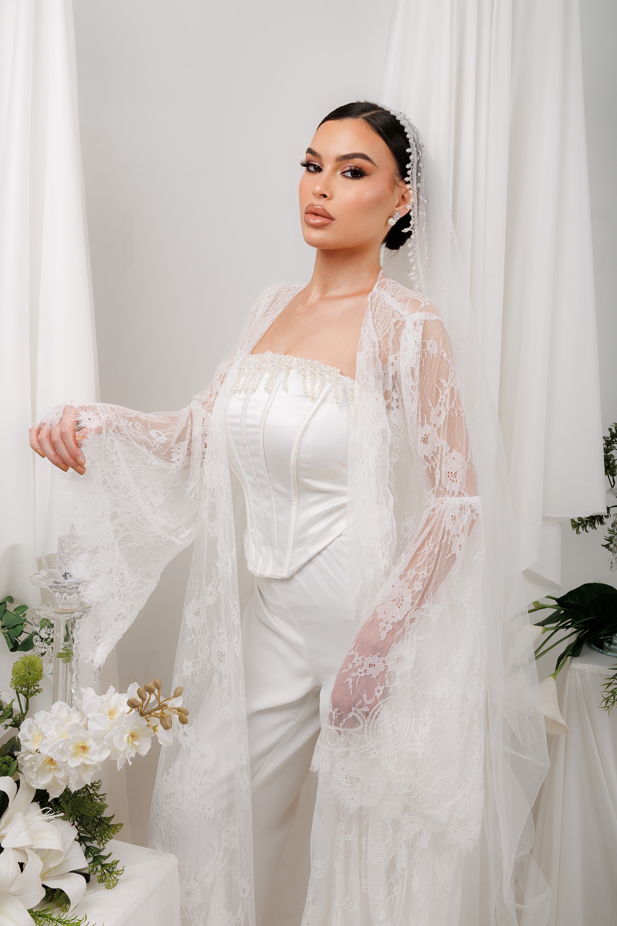 pearl corset full suit
