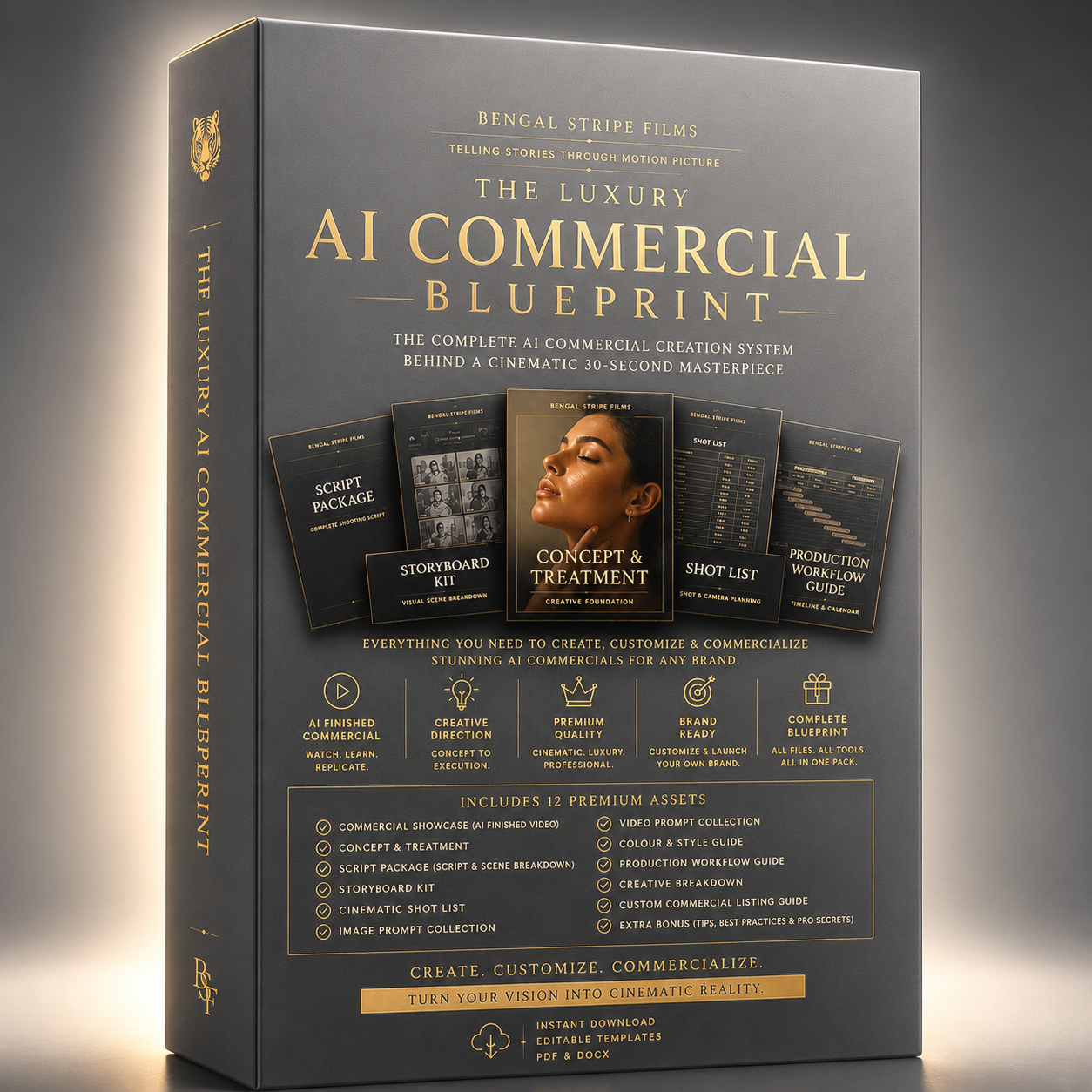 Luxury AI Commercial Production Kit | Storyboard, Prompts & Brand Campaign Pack