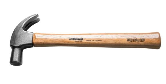 Martelo de 25cm com Cabo de Madeira Tenace