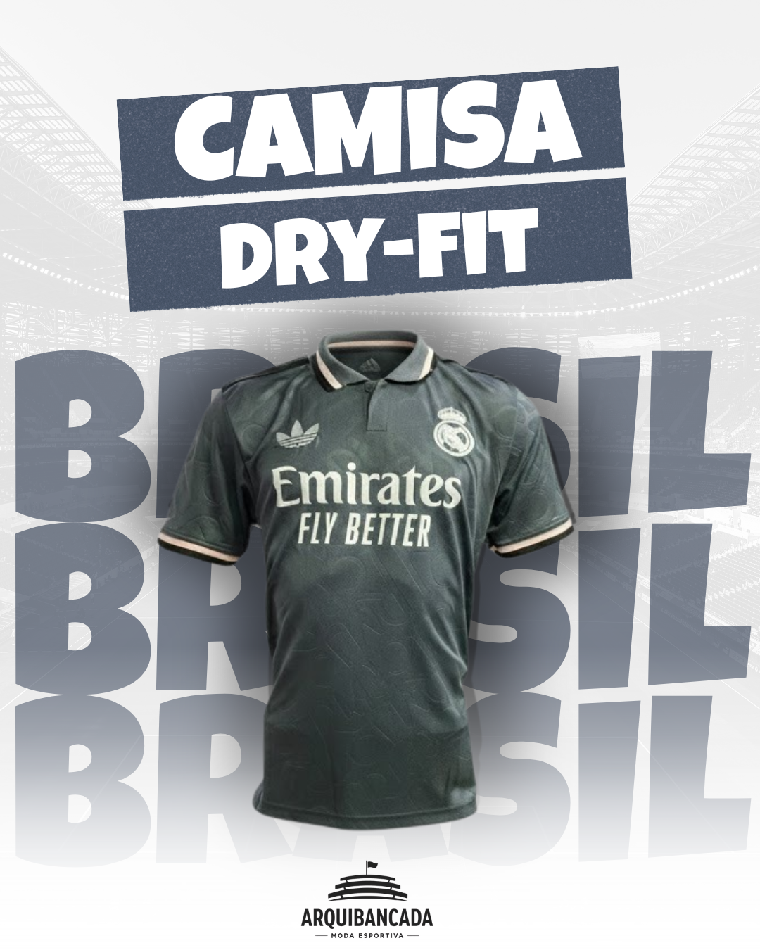 Camisa Dry-Fit Real Madrid