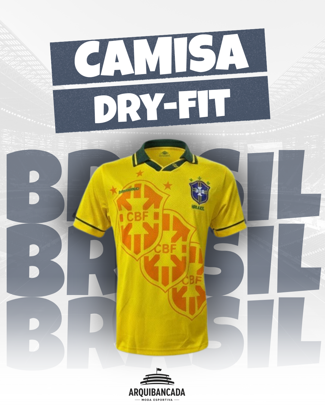 Camisa Brasil Dry-Fit Romario