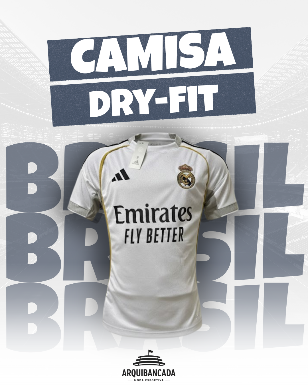 Camisa Dry-Fit Real Madrid