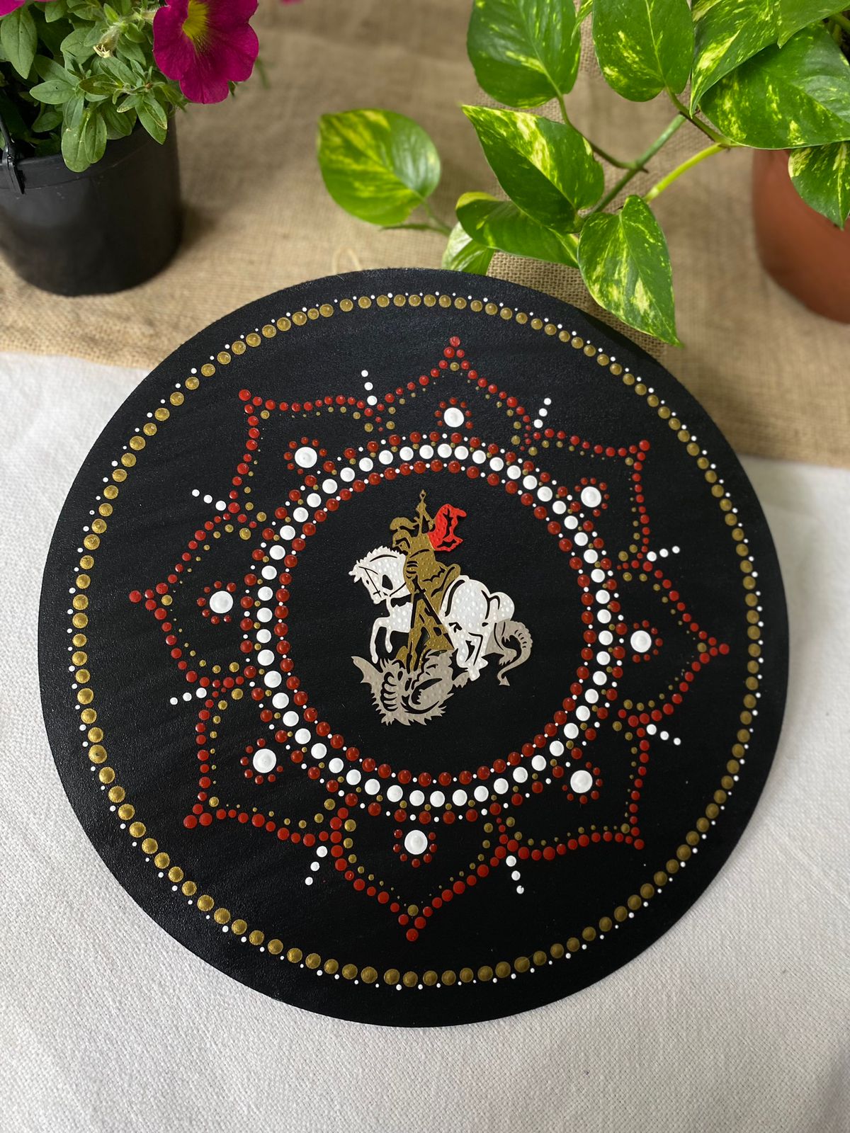 Mandala Decorativa de São Jorge