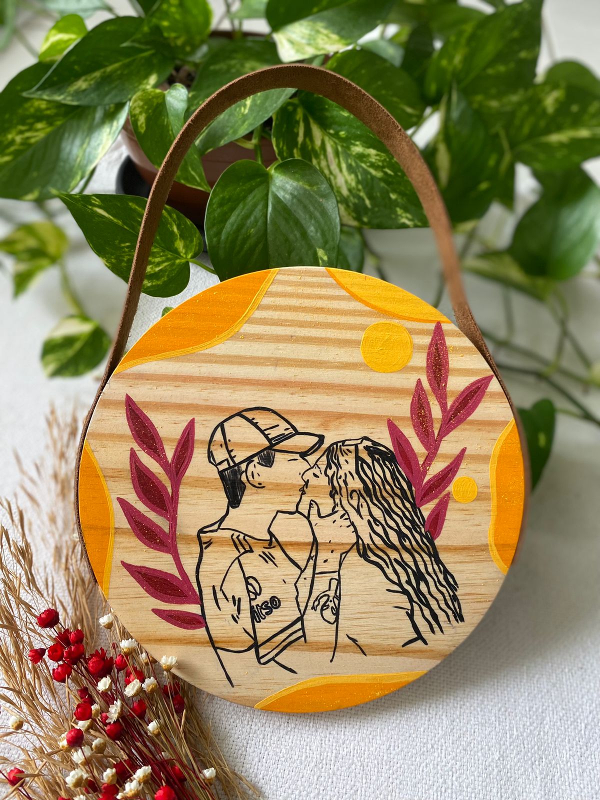 Quadro Line Art - Especial namorados