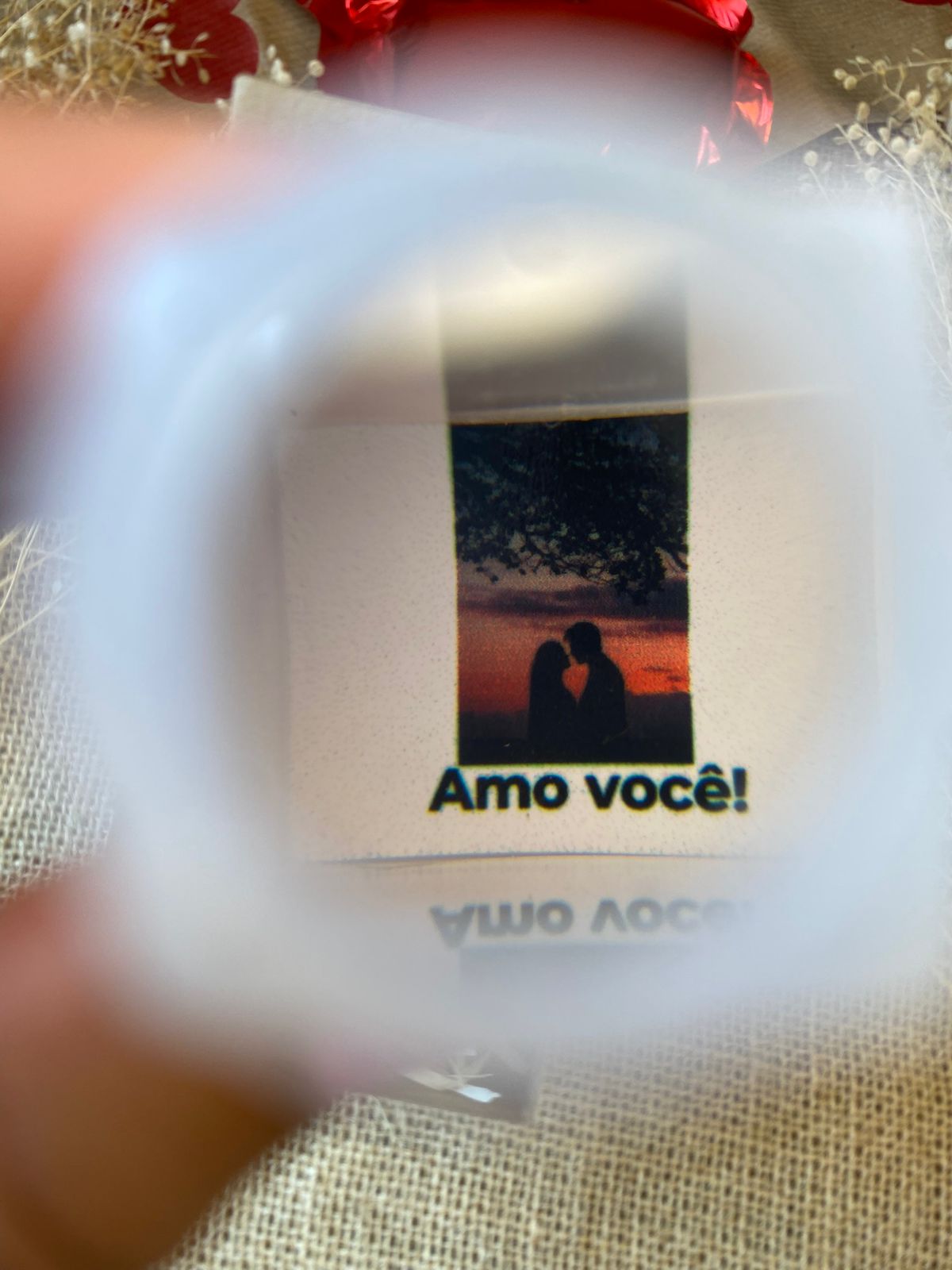 Caixinha monóculo personalizado - Especial namorados