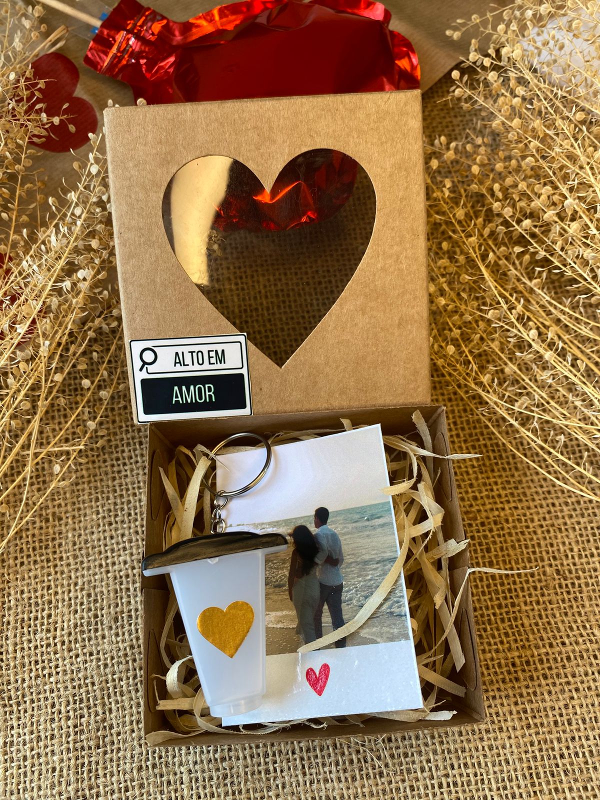 Caixinha monóculo personalizado - Especial namorados