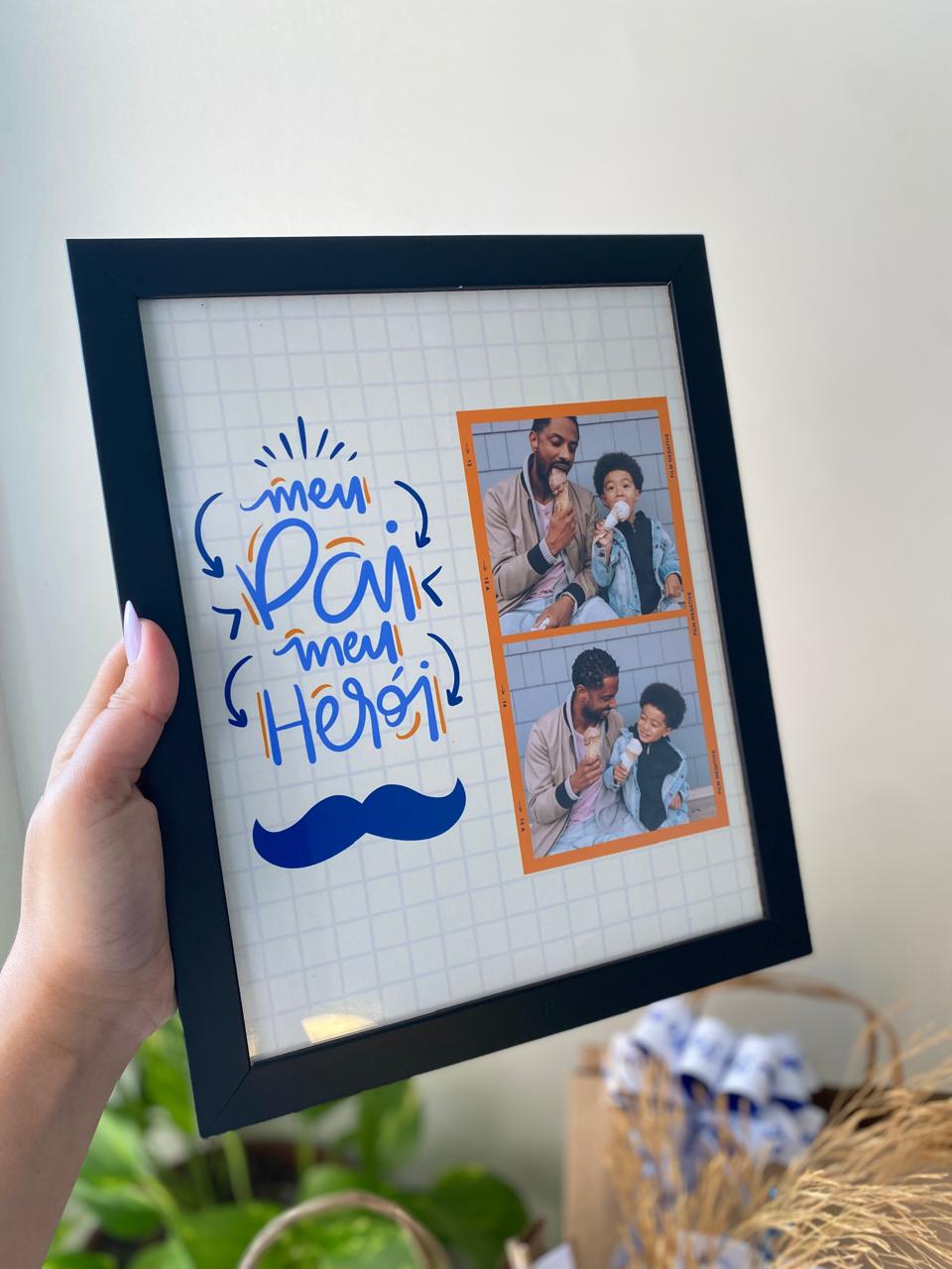 Porta-retrato Meu Pai, Meu Herói