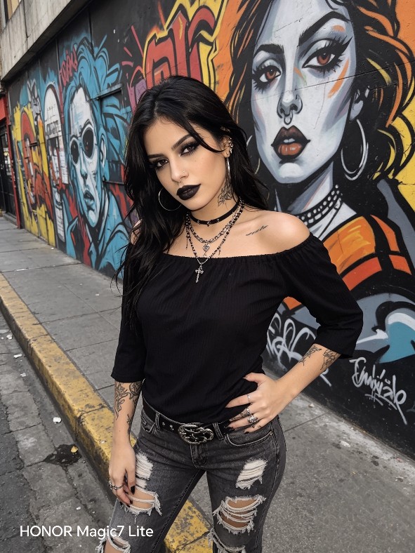 Blusa Negra en rib 