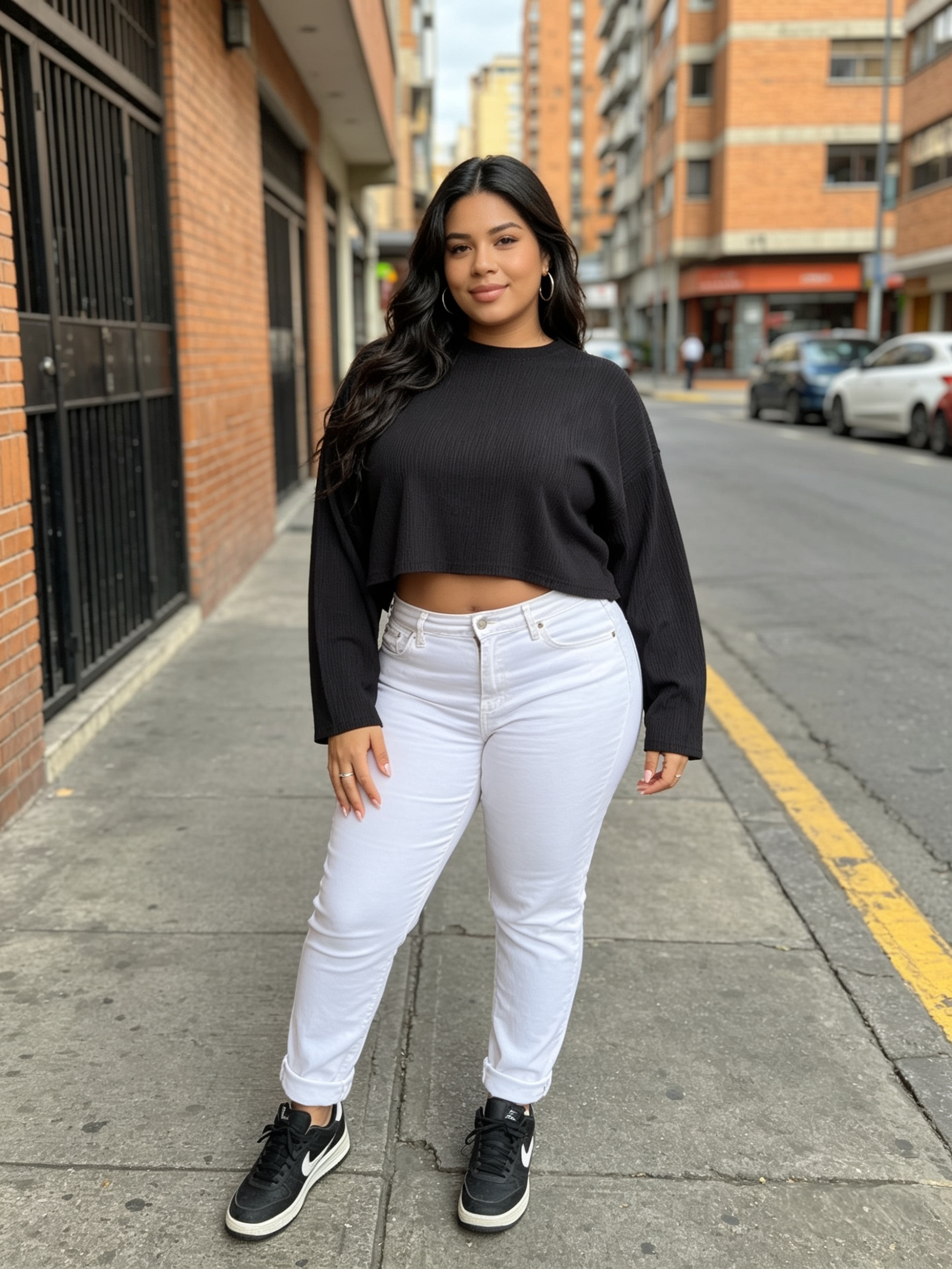 crop top  oversize rib grueso