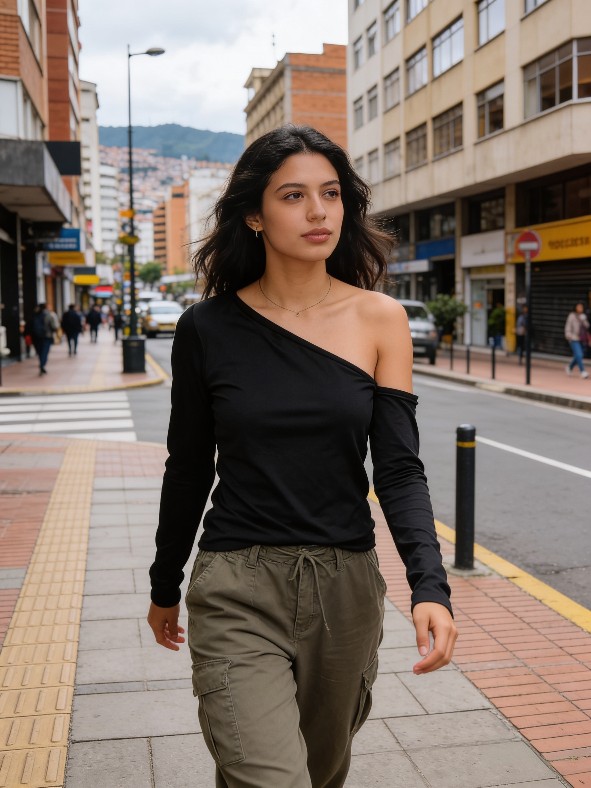 Blusa asimetrica 