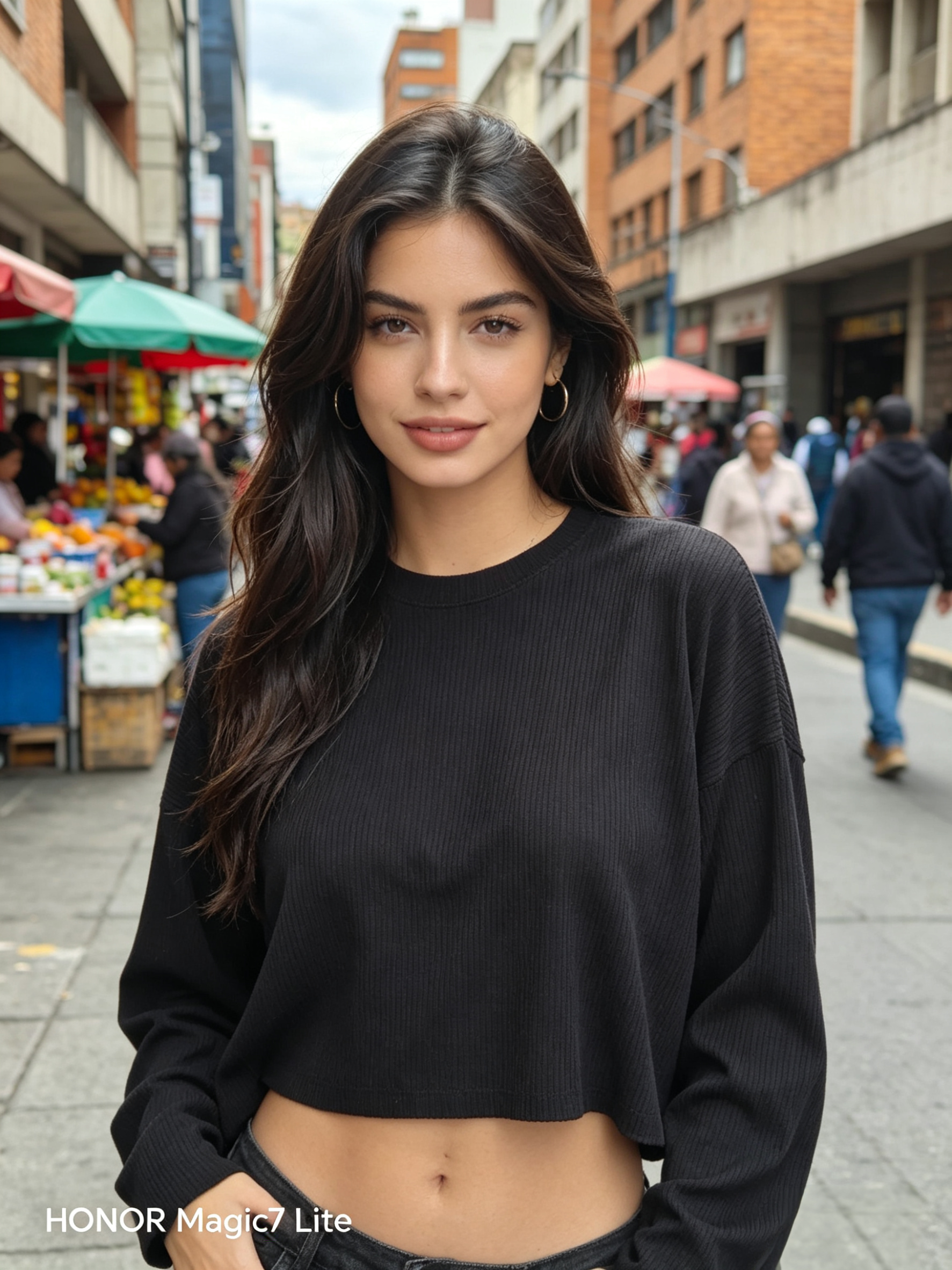 crop top  oversize rib grueso