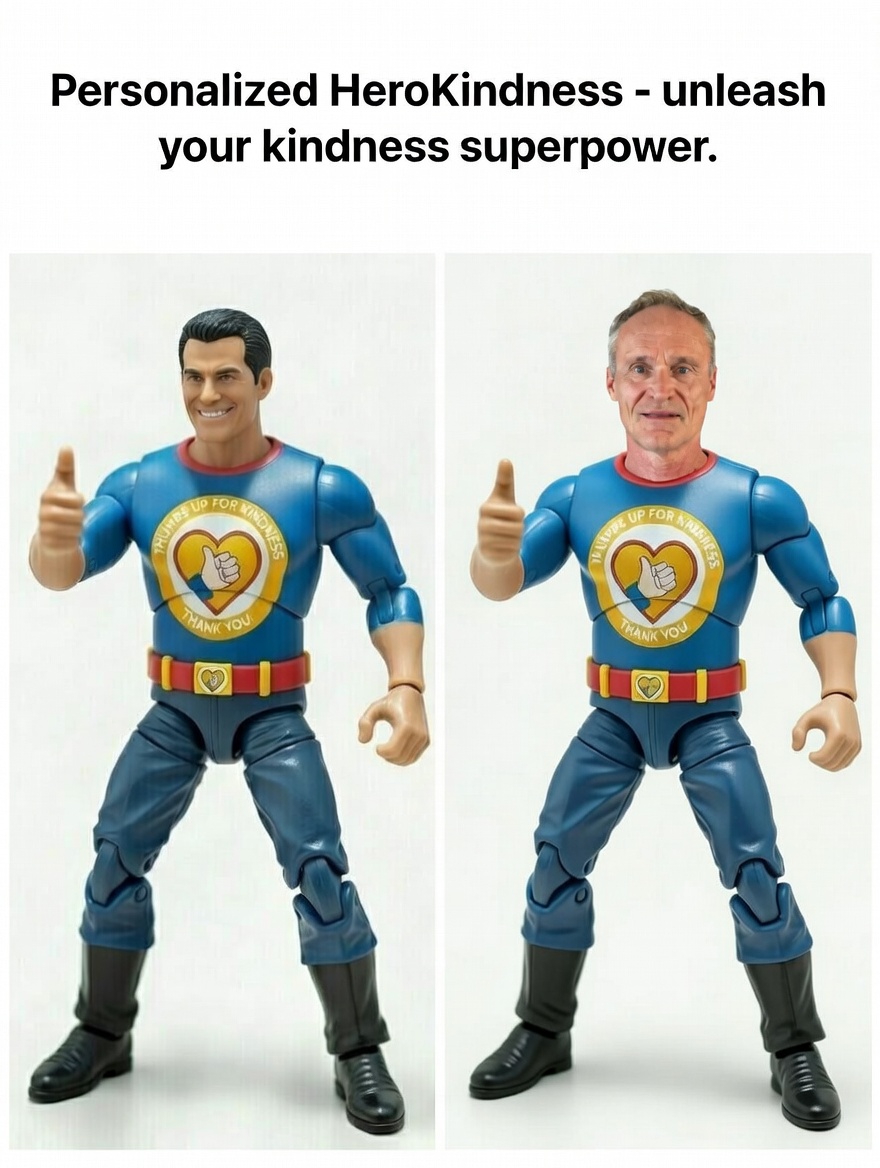 HeroKindness - Male Personalized Superpower Figure
