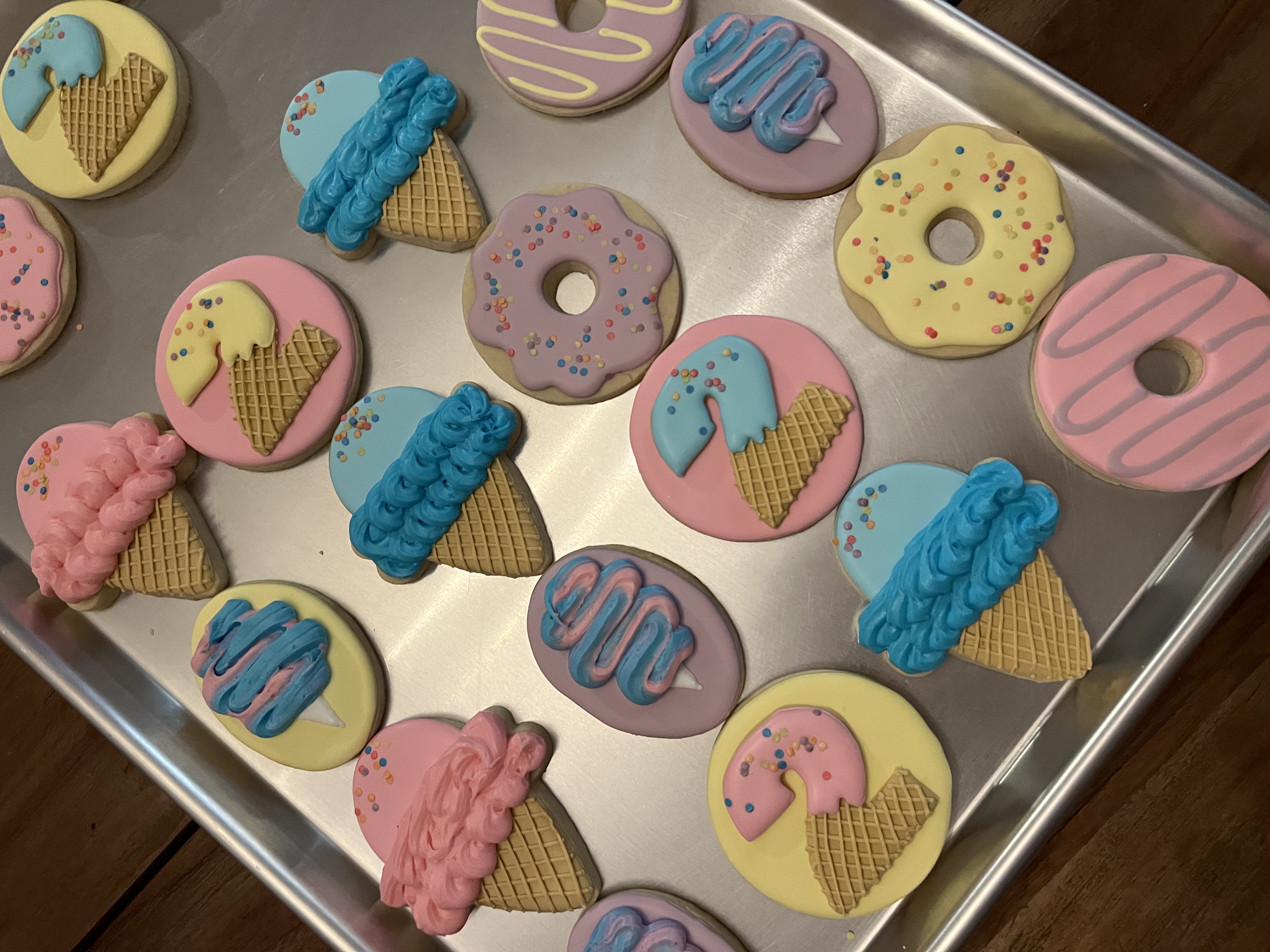 Pastel Ice Cream & Donut Sugar Cookies