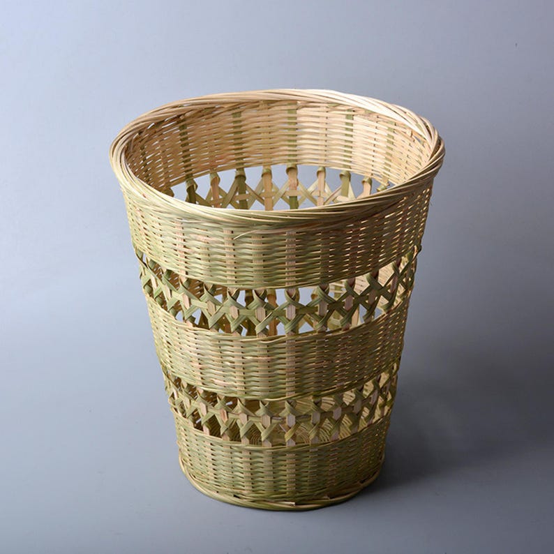 Handwoven Bamboo Laundry Basket, Rustic Farmhouse Decor