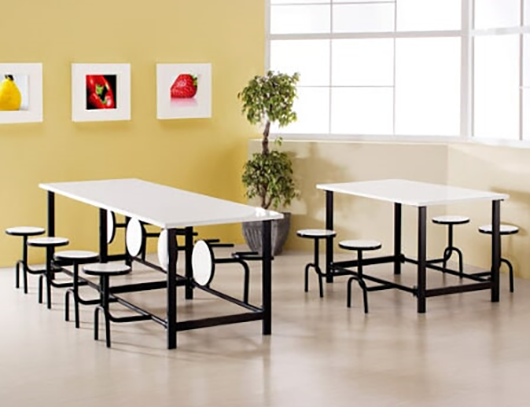 Mesa De Refeitório Banco Retrátil