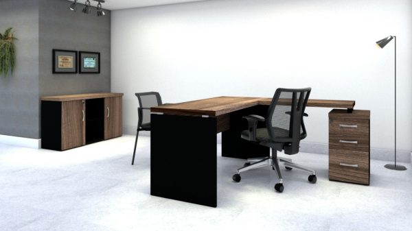 Mesa Executiva em L + Gaveteiro