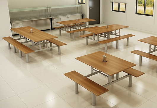Mesa com Bancos Inteiriços Fixos
