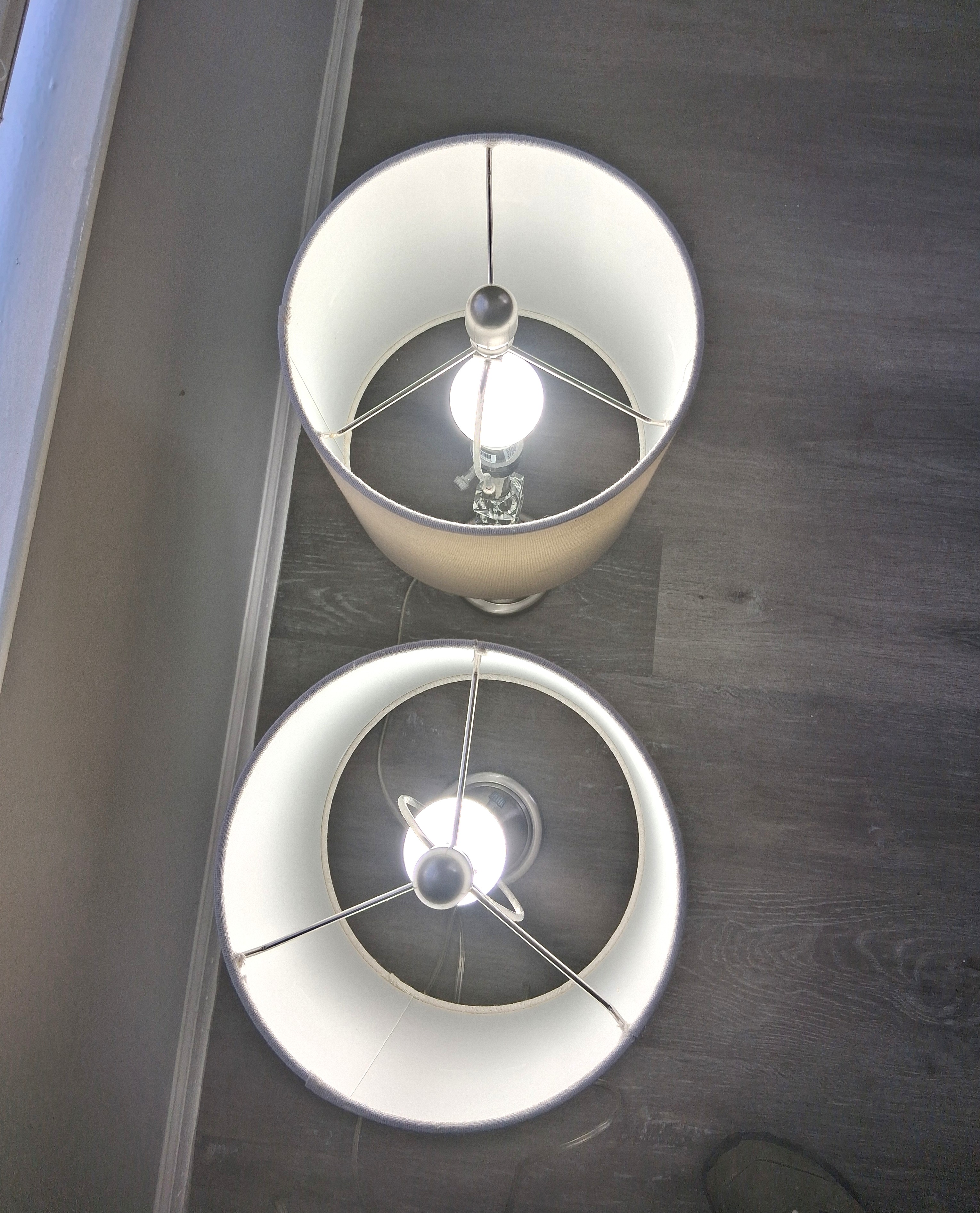 Crystal Bedside Table Lamp Set