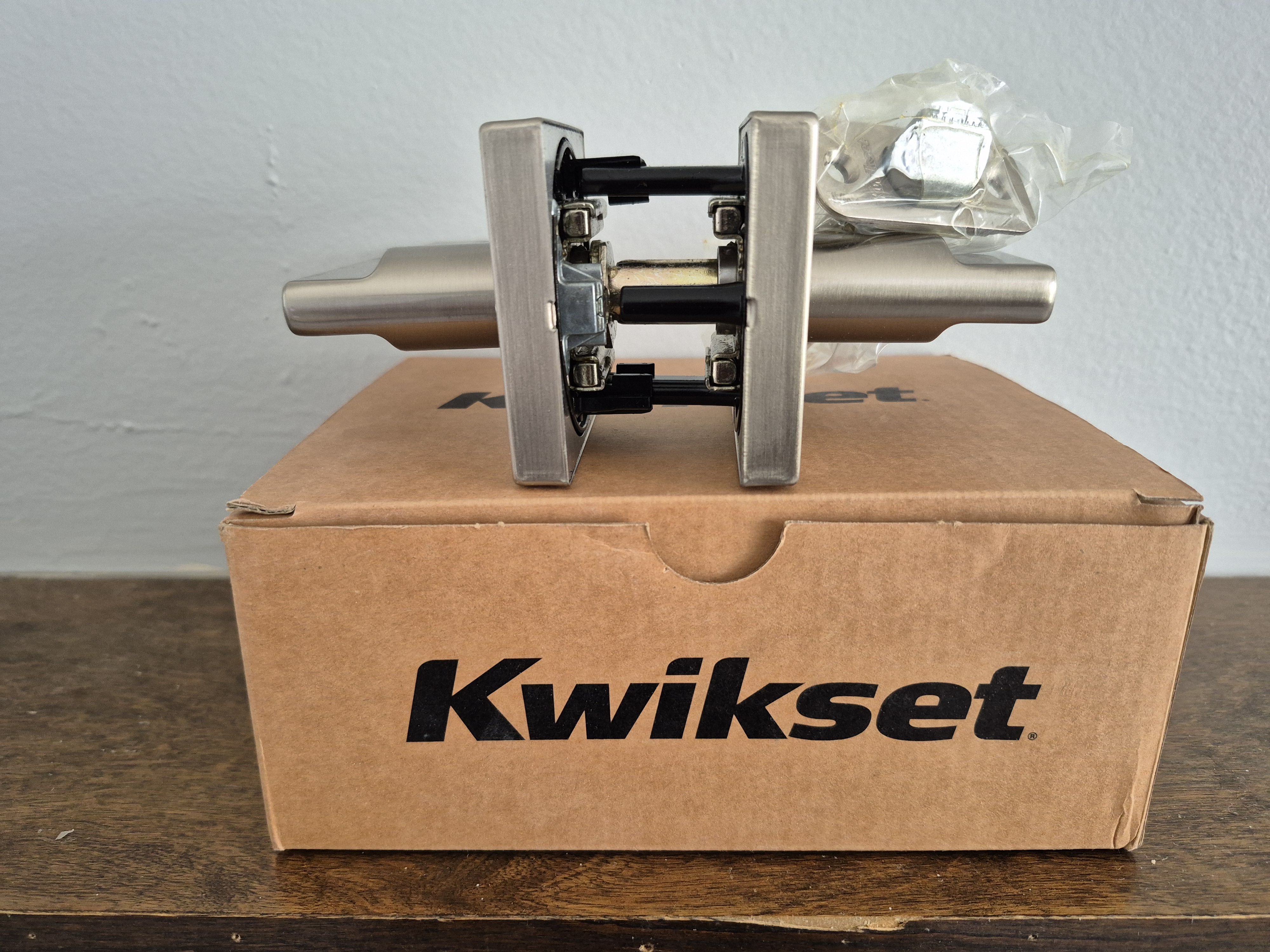 Kwikset Satin Nickel Lever Hallway Door Handle
