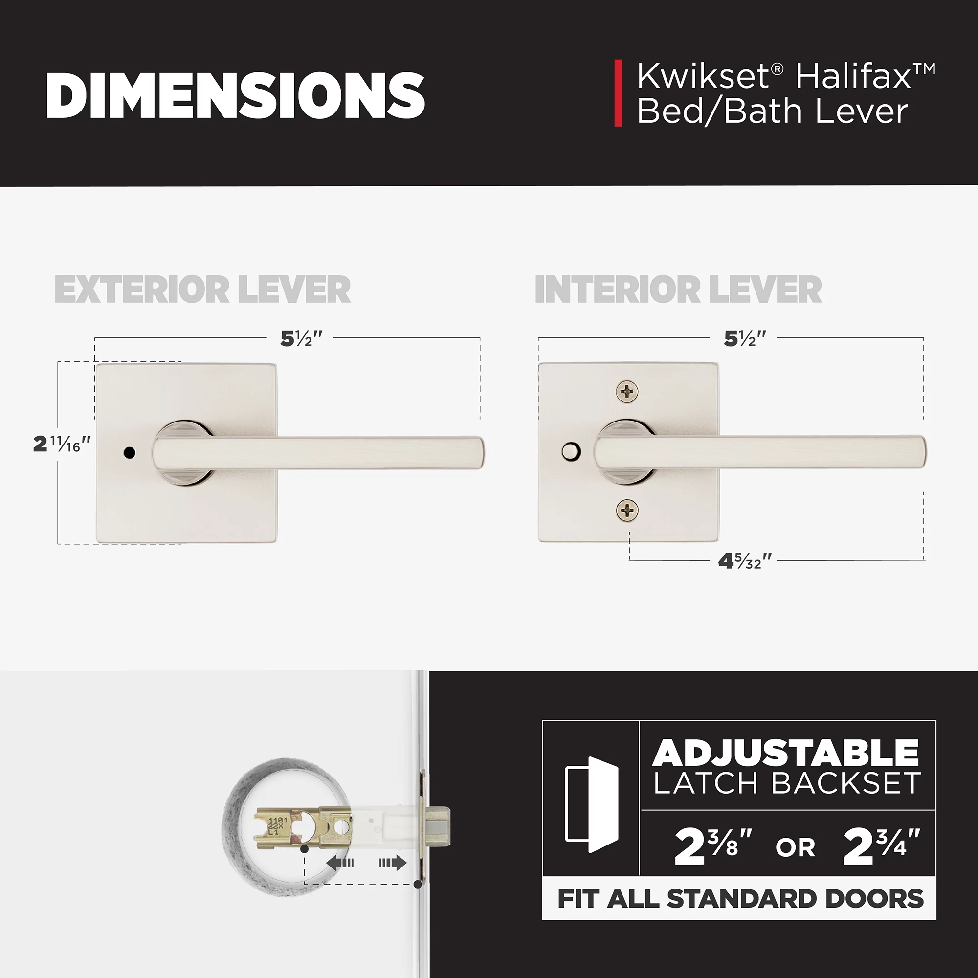 Kwikset Halifax Privacy Door Lever
