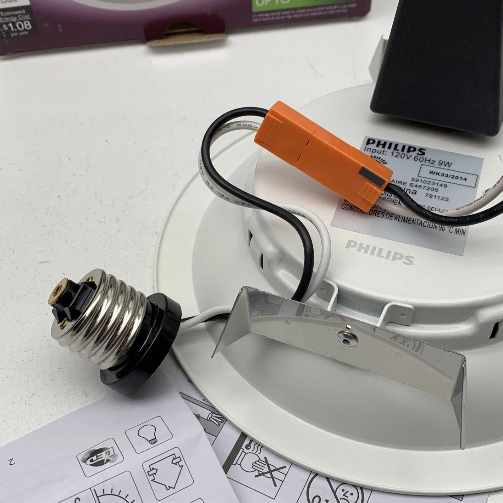 Philips LED Downlight 65W Recessed Retrofit Trim for 6" Cans, Prism Reflector Lens, Soft White