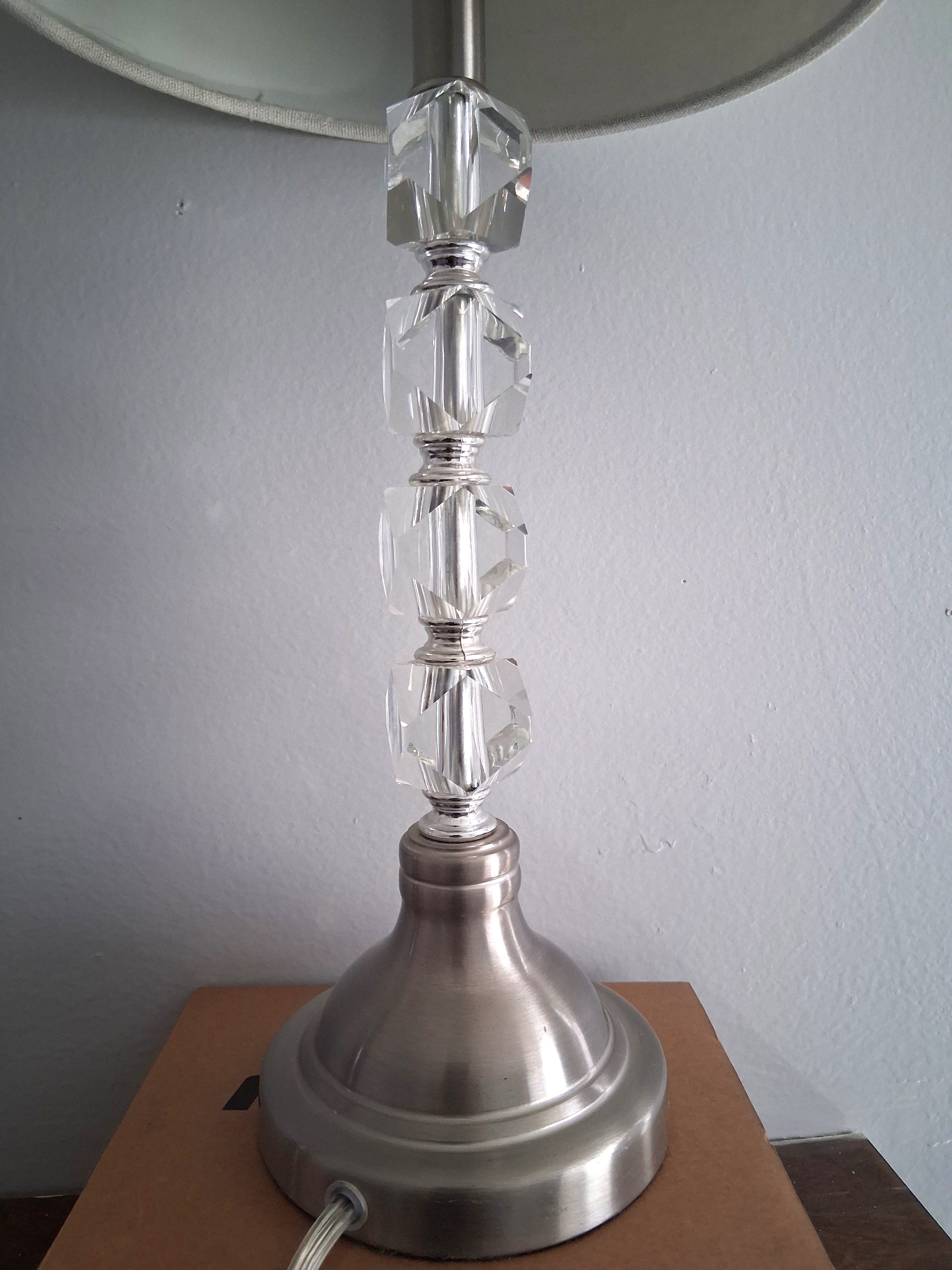 Crystal Bedside Table Lamp Set