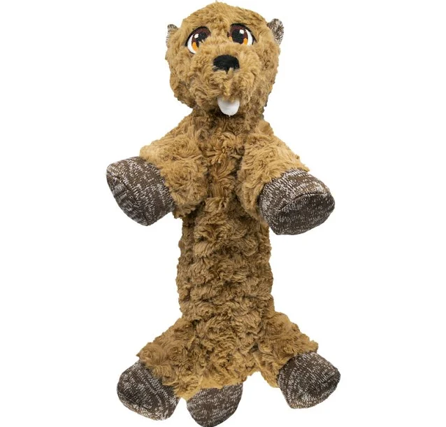 KONG Flopzie Low Stuff Beaver Dog Toy