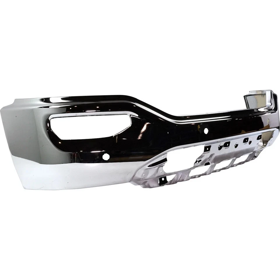 AutoEdgeParts - Front Bumper Chrome Steel & Valance Textured Kit For 2016-2018 GMC Sierra 1500