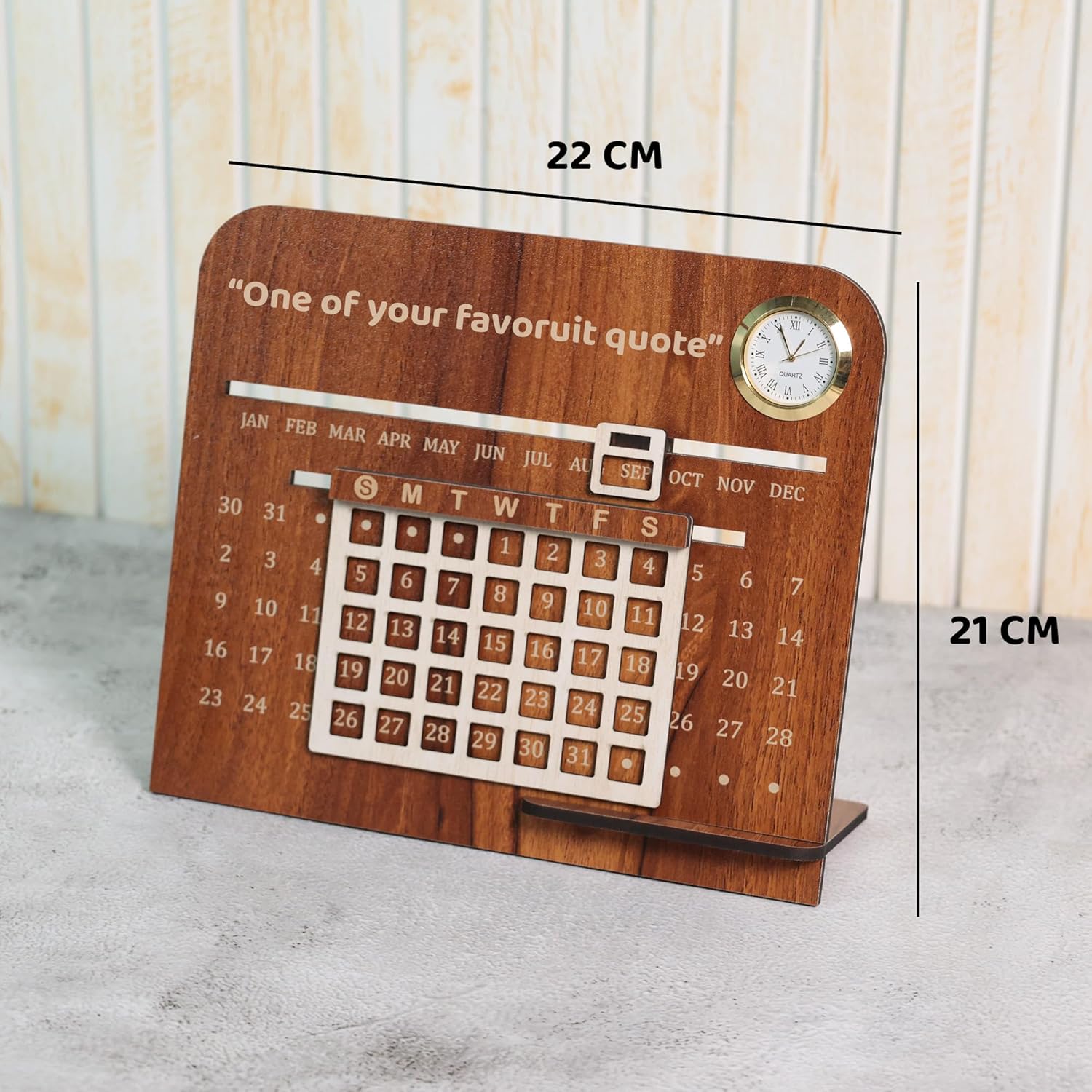 Personalized Wooden Desk Calendar