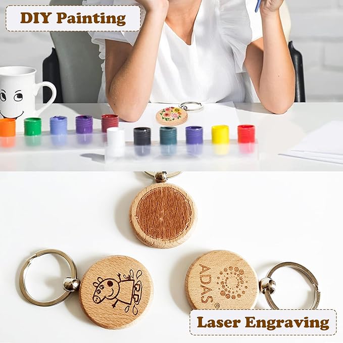 Wooden Blank Keychains