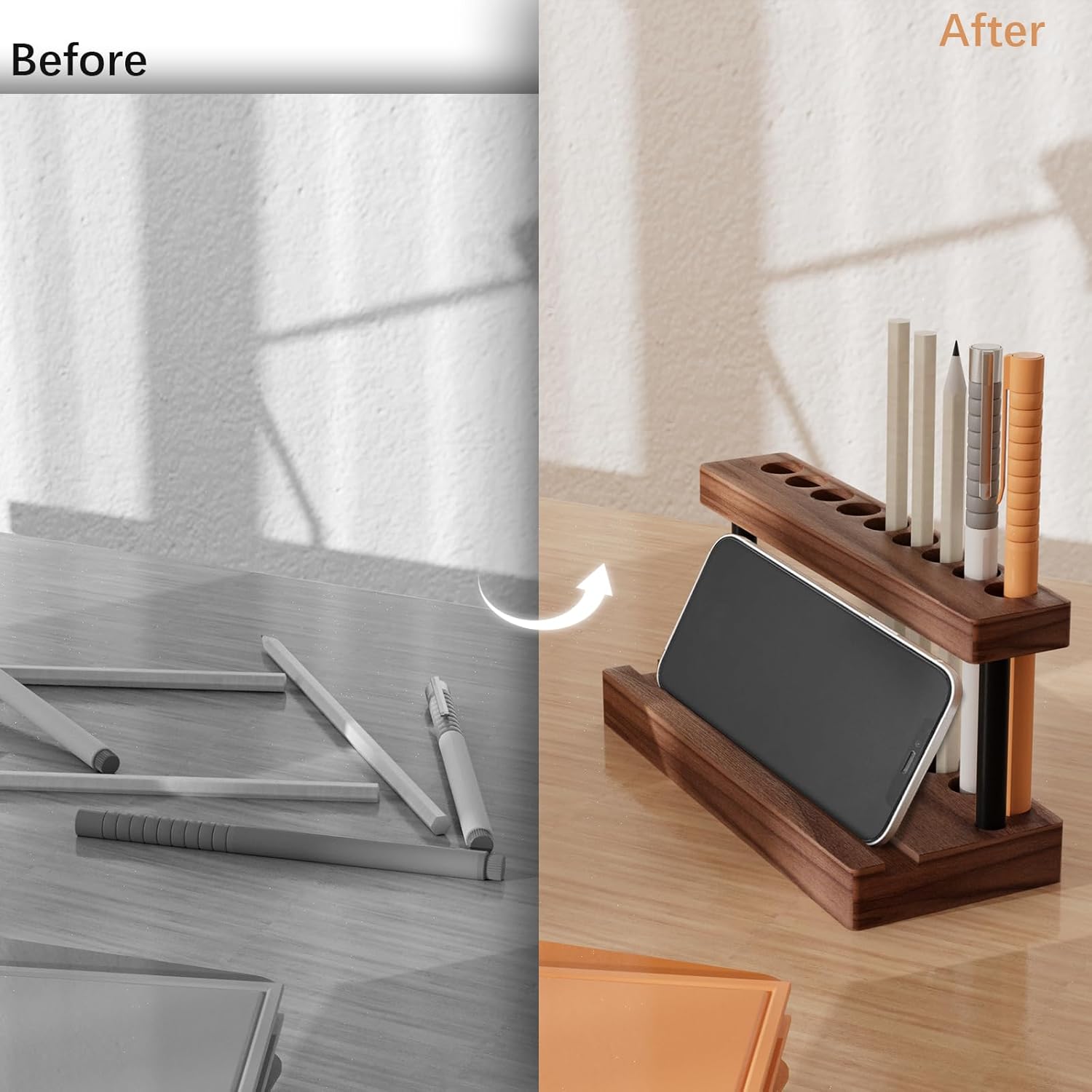 Wooden Desk Organizer