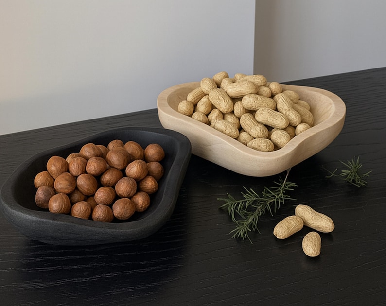 Handcarved Teak Root Fruit Bowl: Rustic Wabi-Sabi Home Decor