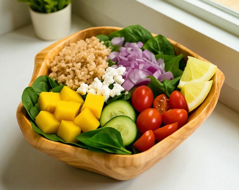 Handmade Wood Root Bowl, Natural Wooden Serving Bowl Rustic Fruit, Salad, or Decor Bowl. Unique Organic Kitchen & Housewarming Gift!