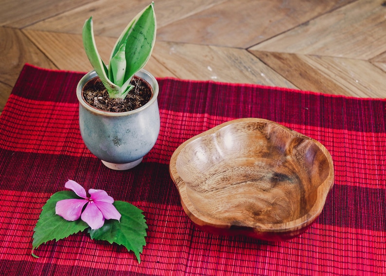 Flare shaped wooden Bowl | Artisan Acacia wood bowl | Wooden Bowls | Wooden Saucer | Wooden Dip bowl | Kitchen Decor Gifts |Decoration bowl