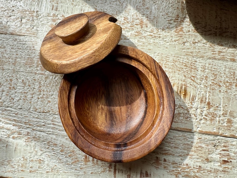 Wood Bowl with Lid | Mini Round Acacia wood bowl with lid| Sugar Bowl | Candle bowls | Kitchen Gifts | Sauce bowl | Bowl Set | Gifts | Bowl