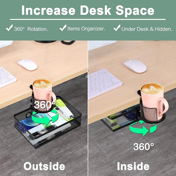 Rotary Underdesk Organizer