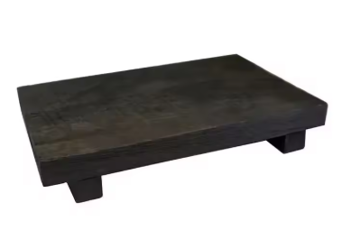 Plateau en bois foncé