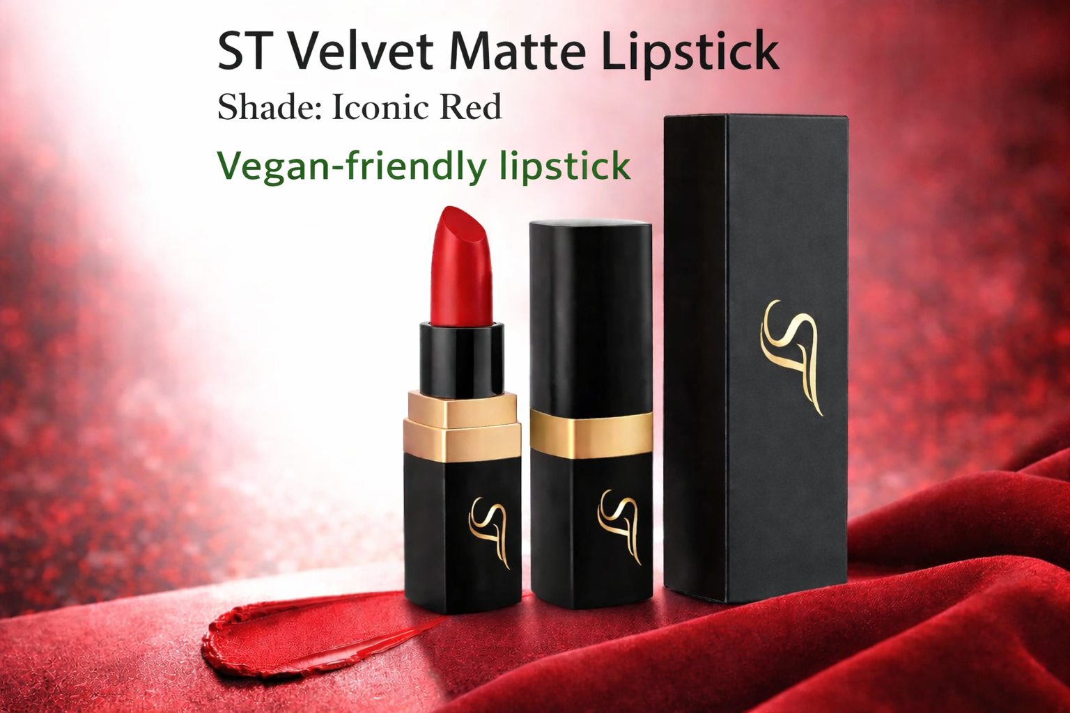 ST Velvet Matte Lipstick | Iconic Red