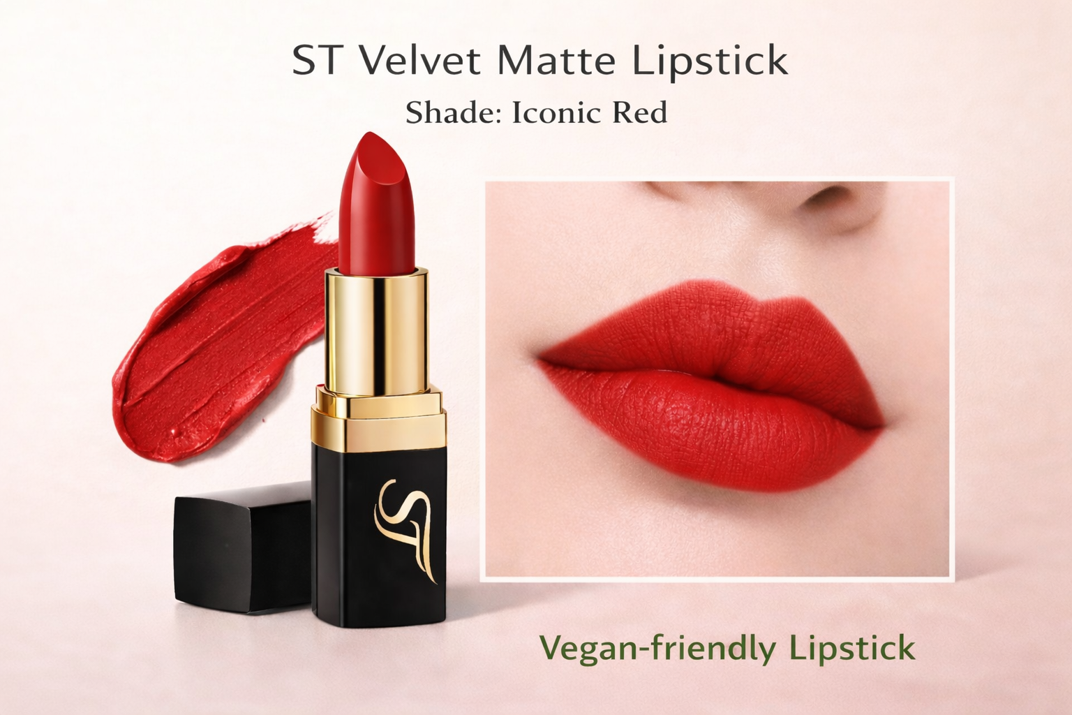 ST Velvet Matte Lipstick | Iconic Red