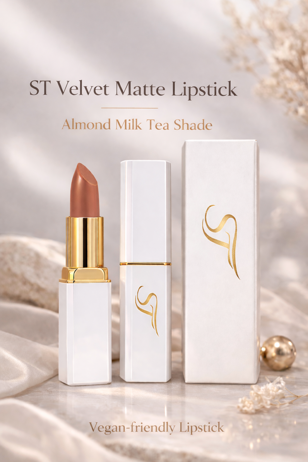 ST Velvet Matte Lipstick | Almond Milk Tea 