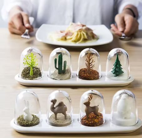 Miniature Dome Spice Containers
