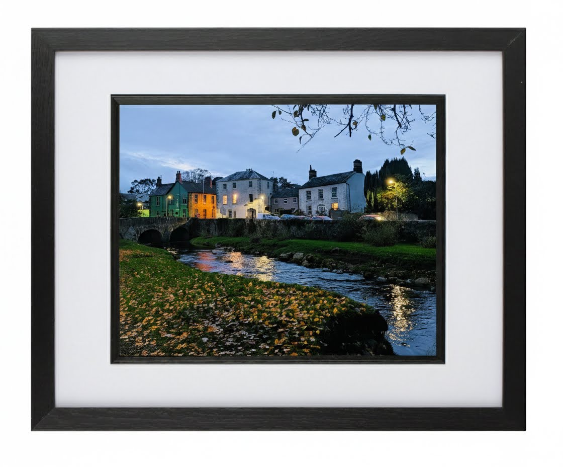 Hand Framed 'Twilight Glow over Kilbroney Forest Park'