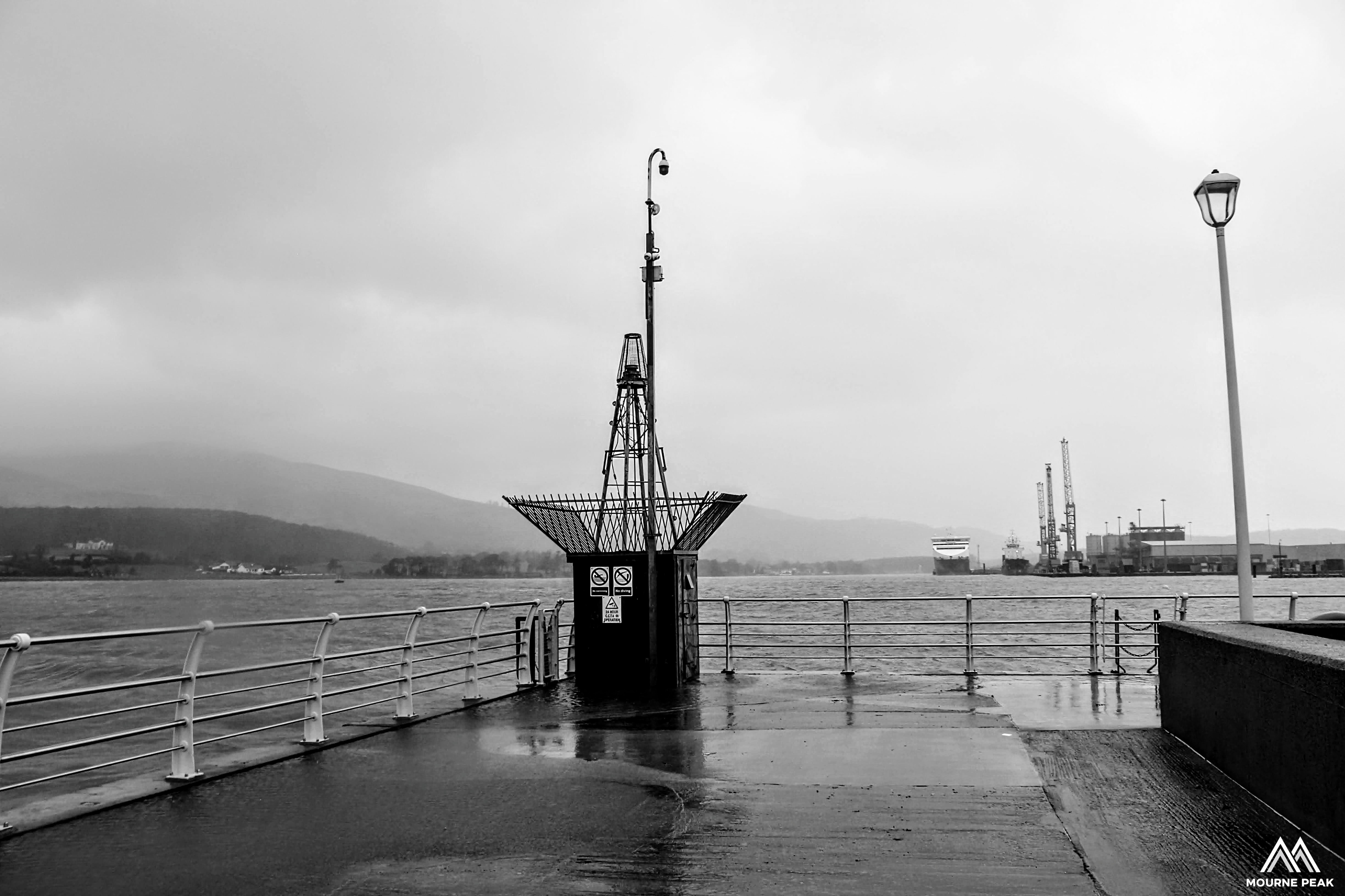 Hand Framed 'Peace at the End of Warrenpoint Pier'
