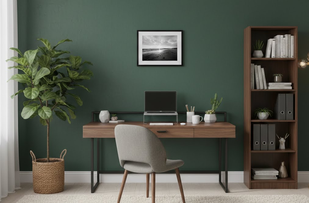 Hand Framed 'Serene Footprints on Cranfield Beach'